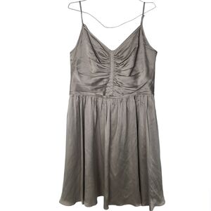 Banana Republic Sand 100% Silk Strappy Mini Dress Size 14